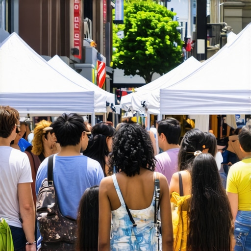 Oakland Community Engagement Local Oakland businesses participating in neighborhood street fair, fostering community trust