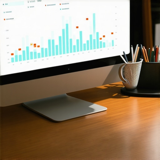 A workspace showing SEO analytics and citation management tools on a computer screen.