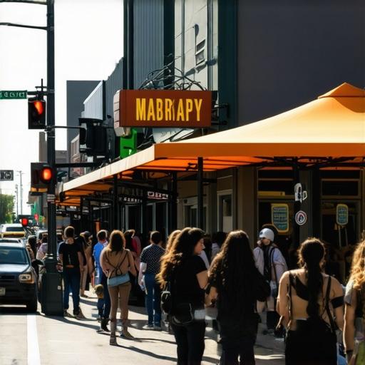 Oakland Local Business Community A bustling Oakland street with local shops and community members