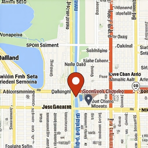 Oakland Local Business Map Optimization Oakland city map with business location pins showing local SEO success