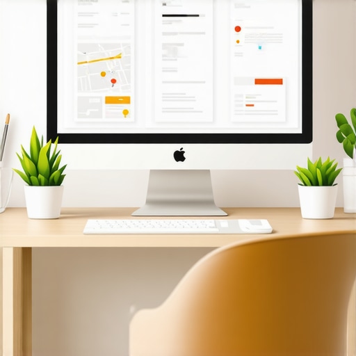 Digital tools for local SEO maintenance Laptop and monitor displaying SEO analytics and Google Maps data for Oakland business optimization.