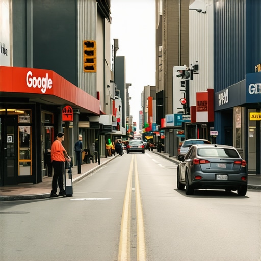Map pin of a business on a vibrant Oakland street