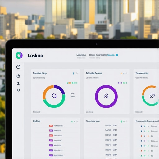 Digital SEO Dashboard with Oakland View Dashboard displaying local SEO metrics over Oakland cityscape background.