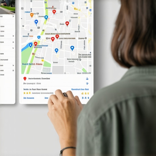 Person editing and enhancing their Oakland business's Google Maps profile with images and keywords