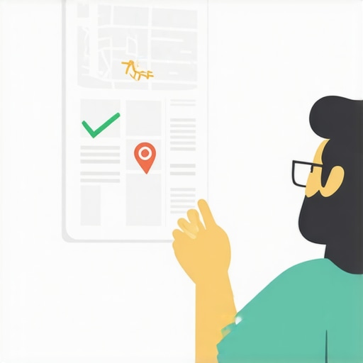 Business owner working on Google Maps optimization checklist